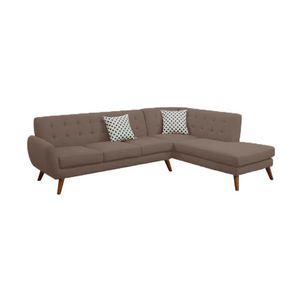 Seccional Vintage Felicia Color Beige Oscuro