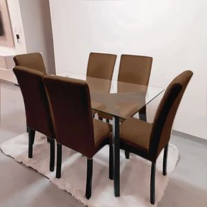 Juego de Comedor Liz 6 Sillas color Moca