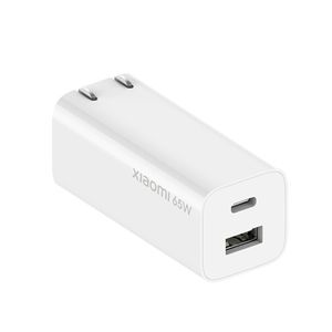 Cargador Xiaomi Mi 65W Carga Rápida Gan Changer Doble Puerto Celulares Laptop USB-C/USB-A