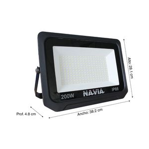 Reflector led 200w Negro