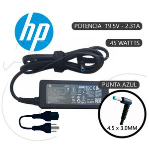 Cargador Laptop HP Punta Azul 19v - 3.33A - 65W
