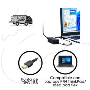 CARGADOR LENOVO PUNTA USB 20V - 225A - 45W