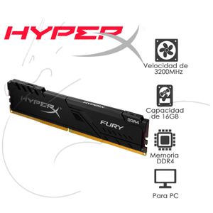Memoria Ram Hyperx Fury Ddr4 3200mhz - 16gb - Pc