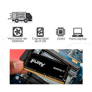 MEMORIA RAM LAPTOP DDR4 3200MHZ 8GB HYPERX IMPACT