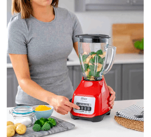 Licuadora 2 Velocidades + Pulso Vaso de Vidrio BLSTKAGRPB - ROJO
