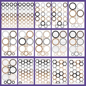Libro de Stickers Fionary Neutral Shapes – Mojo Jojoplans