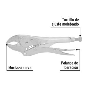 Alicate de presion curvo 7" Pretul 22701