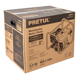 Motobomba 3" x 3" 6 1/2 HP Pretul 26063