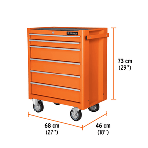 Gabinete metalico movil con 6 cajones capacidad 130 Kg truper 12067
