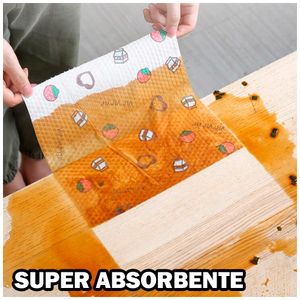 Papel Toalla Paño de Limpieza en Rollo Absorbente Reutilizable