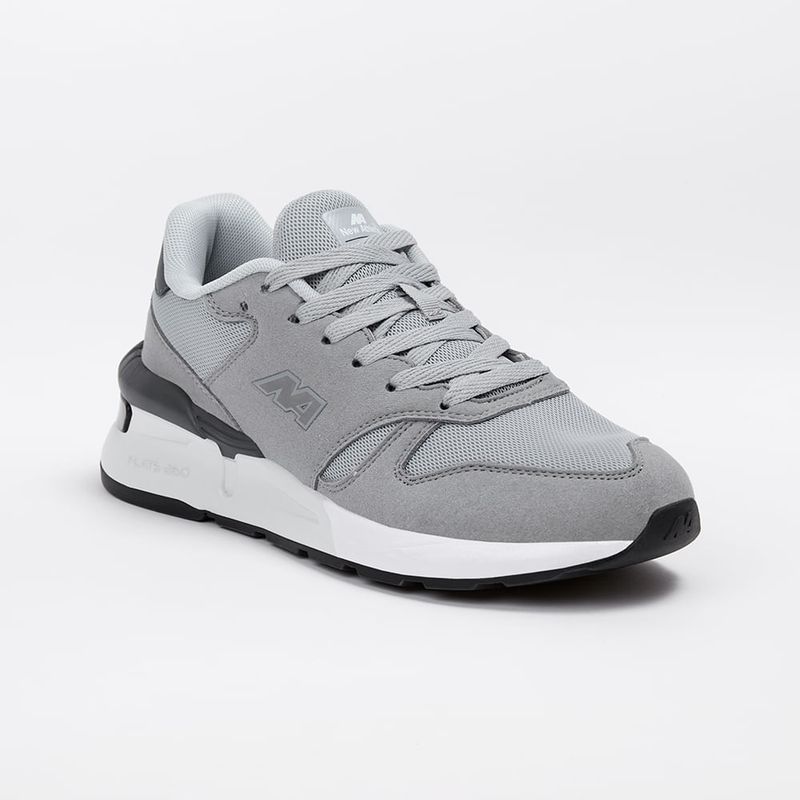 zapatillas new athletic lifestyle flats360 blanco con gris para hombre