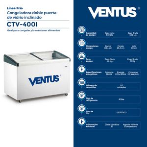 Congelador Ventus Ctv-400i
