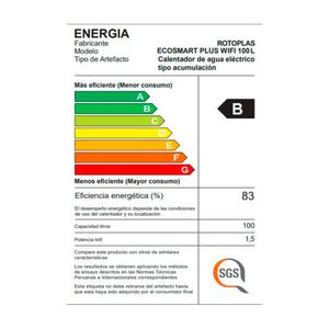 Terma de acumulación Rotoplas Ecosmart Wifi 100l