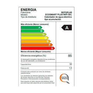 Terma de acumulación Rotoplas Ecosmart Wifi 50l
