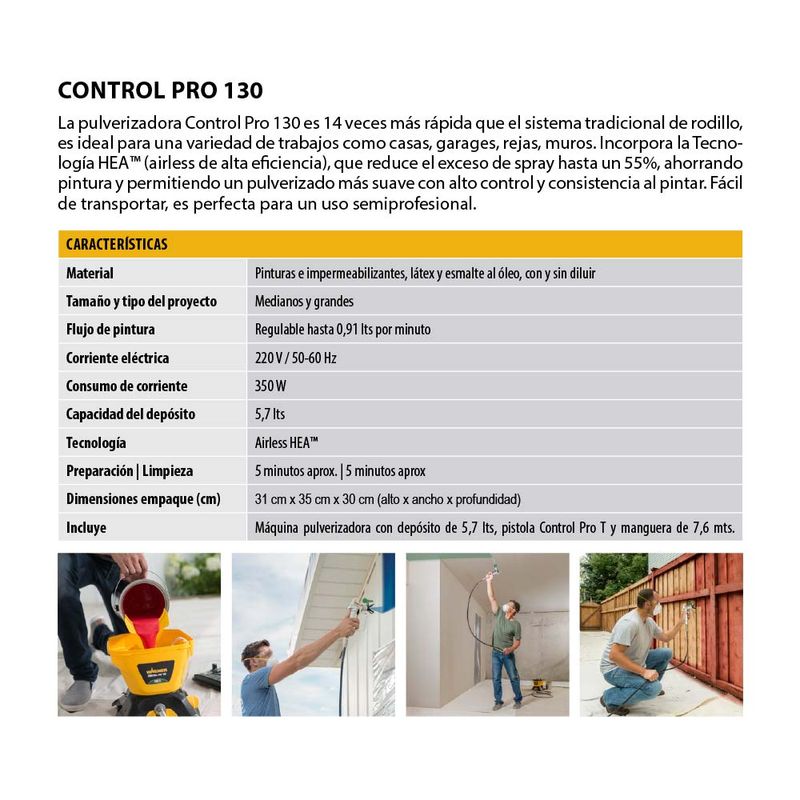 EQUIPO PARA PINTAR WAGNER CONTROL PRO 130  Como Pintar 3 VECES MÁS RÁPIDO  que un rodillo 