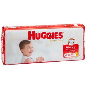 Pañales para Bebé HUGGIES  Puro y Natural Talla XXG Paquete 38un