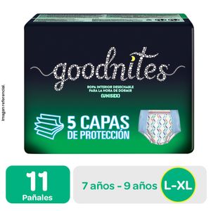 Pañales para Niños GOODNITES Talla L-XL Paquete 11un
