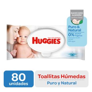 Toallitas Húmedas para Bebé HUGGIES Recién Nacido Paquete 80un