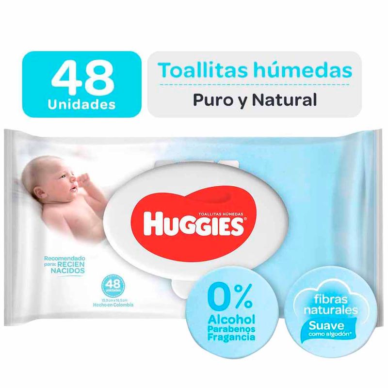 tonto Enajenar compacto Toallitas Húmedas para Bebé HUGGIES Recién Nacido Paquete 48un | 72595
