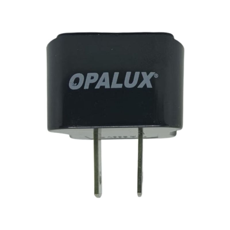 Adaptador X2 Unid Enchufe Multiple Plano Op603 A3 Opalux Negro