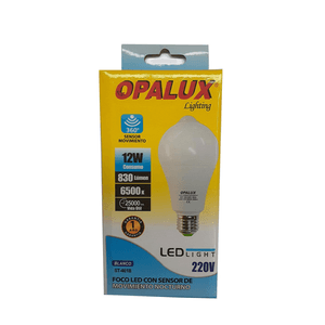 Foco Led Blanco 12w Con Sensor De Movimiento Opalux St-461b