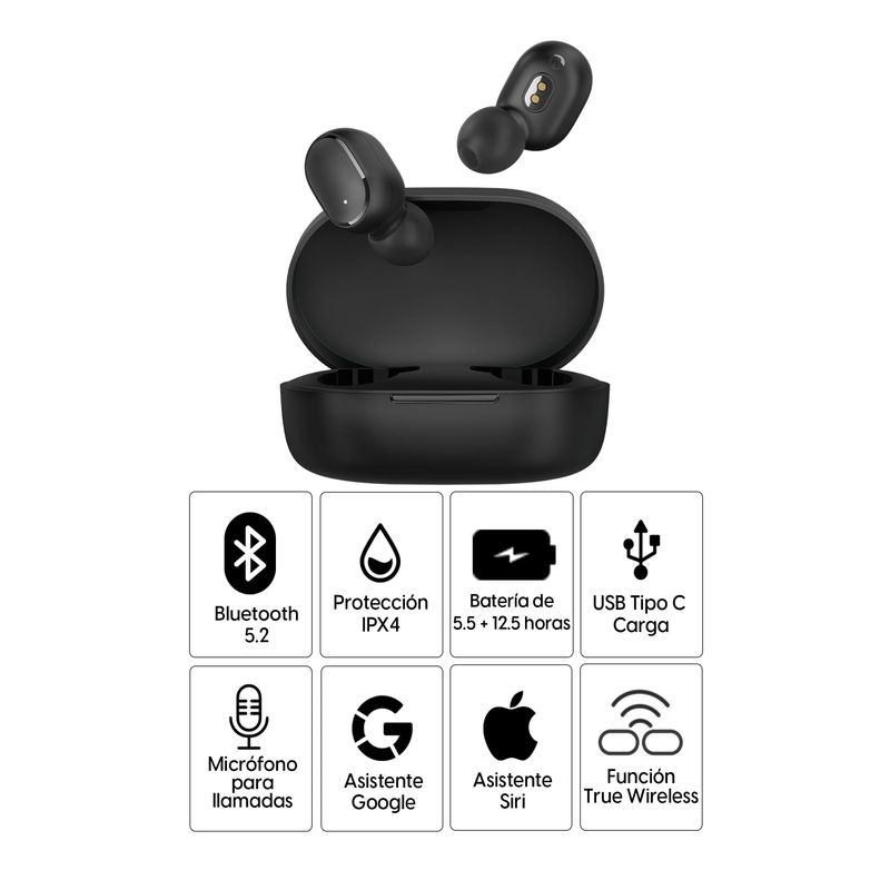Xiaomi Redmi Buds Essential - Auriculares Bluetooth - Negro