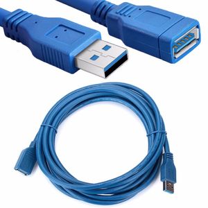 Cable Extensión USB 3.0 Macho a Hembra 3mts Azul
