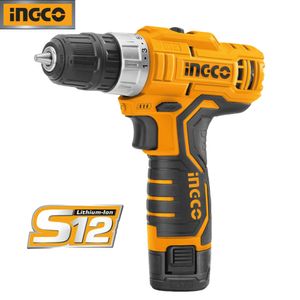 Taladro Atornillador Inalámbrico Ingco 12V + 2 Baterías 1.5AH + Maletín CDLI12325