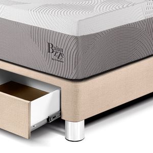 Dormitorio Royal Balanzze Cajones Queen Cabecera Blocks Champagne