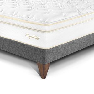 Dormitorio Europeo Royal Cloud 2 Plazas con Cabecera Blocks Gris