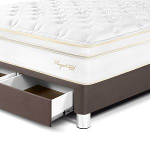 Dormitorio Royal Cloud con Cajones 2 Plazas y Cabecera Blocks Chocolate