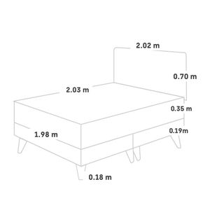 Dormitorio Europeo Royal Balanzze King 198 Cabecera Blo Chocolate