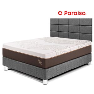 Dormitorio Royal Abrazzo 2 Plazas Cabecera Blocks Gris