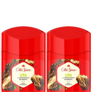 Pack Deocolonia en Barra para Hombre OLD SPICE Leña Frasco 50g Paquete 2un