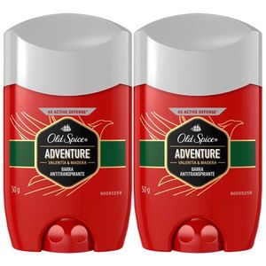 Pack Desodorante en Barra OLD SPICE Antitranspirante Adventure Frasco 50g Paquete 2un