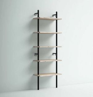 Librero de Pared Industrial Jetsa Ventitas Perú Manzano y Negro