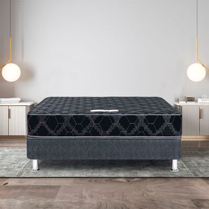 Cama Box Tarima PARAISO Consul Black 2 Plazas + Sofá Cama + 2 Almohadas + Protector