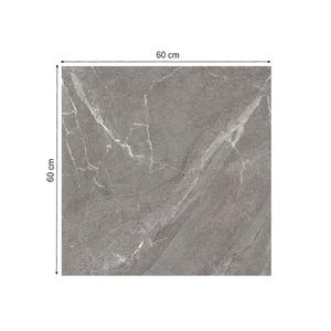 Piso cerámico marmolizado 60x60 Alcazar Grey 1.48m2