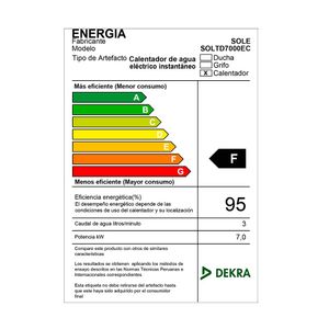 Rapiducha Eléctrica Sole Española 7000W Negro + Accesorios