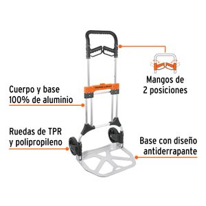 Carreta de carga plegable soporta 200Kg Truper 14090