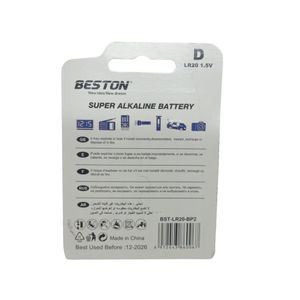 Pilas D Beston Alcalina x 2 Unid 1.5V Libre De Mercurio y Cadmio Para Reloj Radio Etc