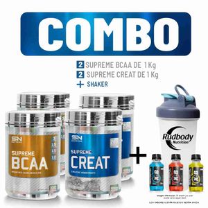 Combo Supreme Nutrition - 2 Supreme Creat 1000gr + 2 Supreme Bcaa 1000gr Watermelon + Shaker