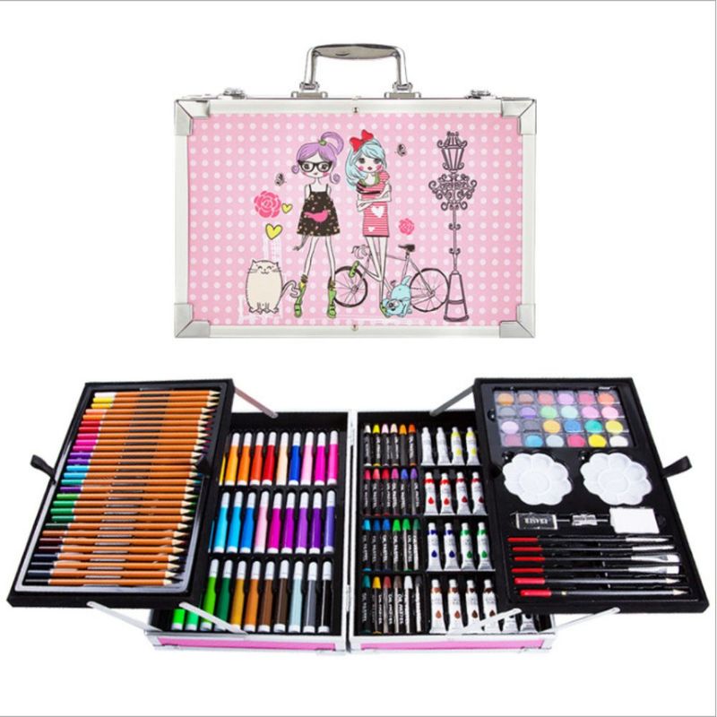 Set de Arte Profesional 145 Piezas Colores y Plumones Girl Pink - Real Plaza