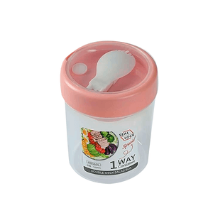Contenedor de Plástico Cilindrico Rosa 560 ml