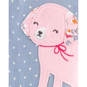Enterizo Pijama Carter's Algodón Interlock Manga Larga Diseño de Perrita para Bebé Niña