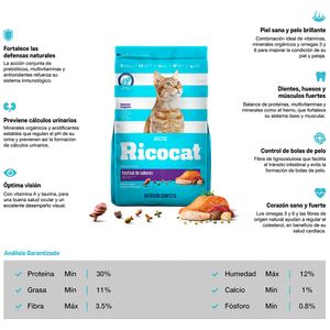 Comida para Gatos RICOCAT Adulto Festival de Sabores Bolsa 3Kg