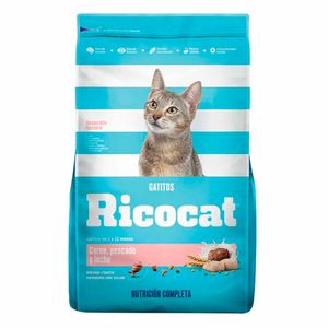 Comida para Gatitos Ricocat Carne Pescado y Leche Bolsa 9kg