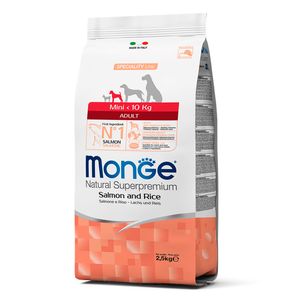 Comida para Perros Adultos Mini Monge Salmón y Arroz 2.5kg