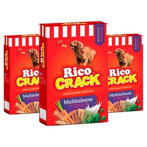 Snacks para Perros Ricocrack Adulto de Multisabores 200g x3