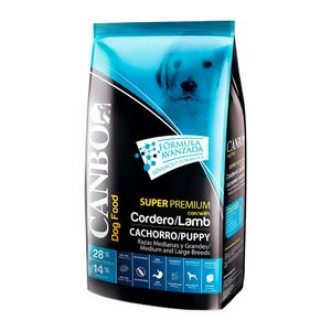 Comida para Cachorros Cordero Canbo Súper Premium Raza Mediana a Grande 15kg